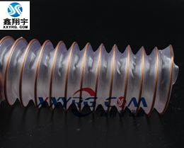 VB0912進口耐磨聚氨脂pu透明鋼絲螺旋增（zēng）強軟管 吸塵 通風 壁厚0.9mm